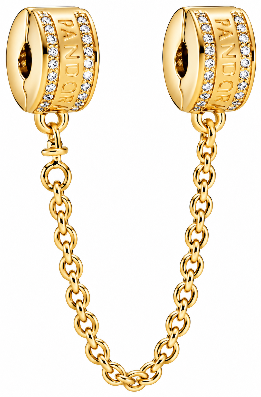 Gold Sparkling Safety Chain Charm