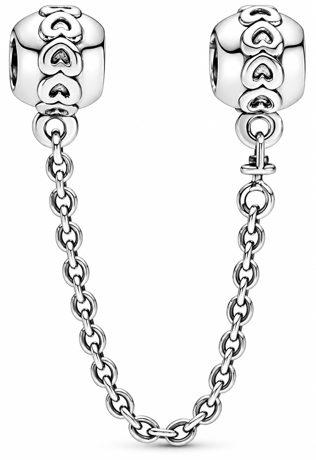 Silver Heart Safety Chain