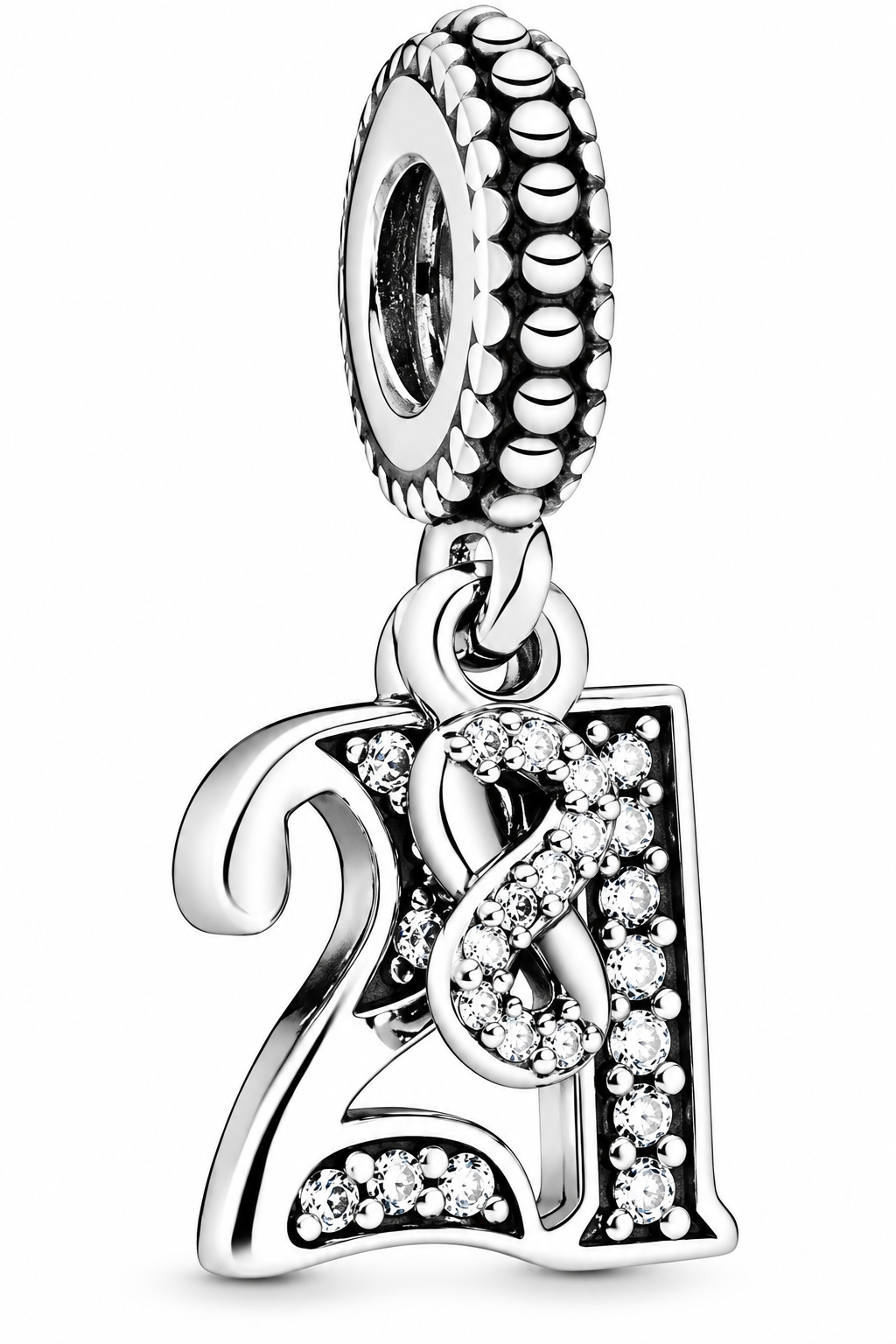 21st Birthday Dangle Charm S925 Sterling Silver