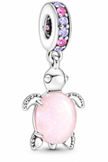 Pink Sea Turtle Dangle Charm