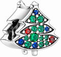 Christmas Tree Charm with Colourful Sparkling Stones