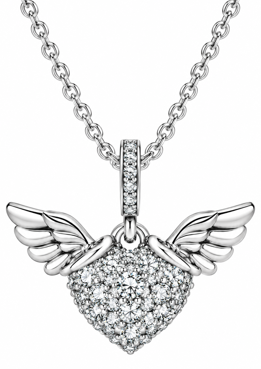 Angel Wings Heart Necklace
