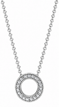 Logo Pavé Circle Collier Necklace Sterling silver