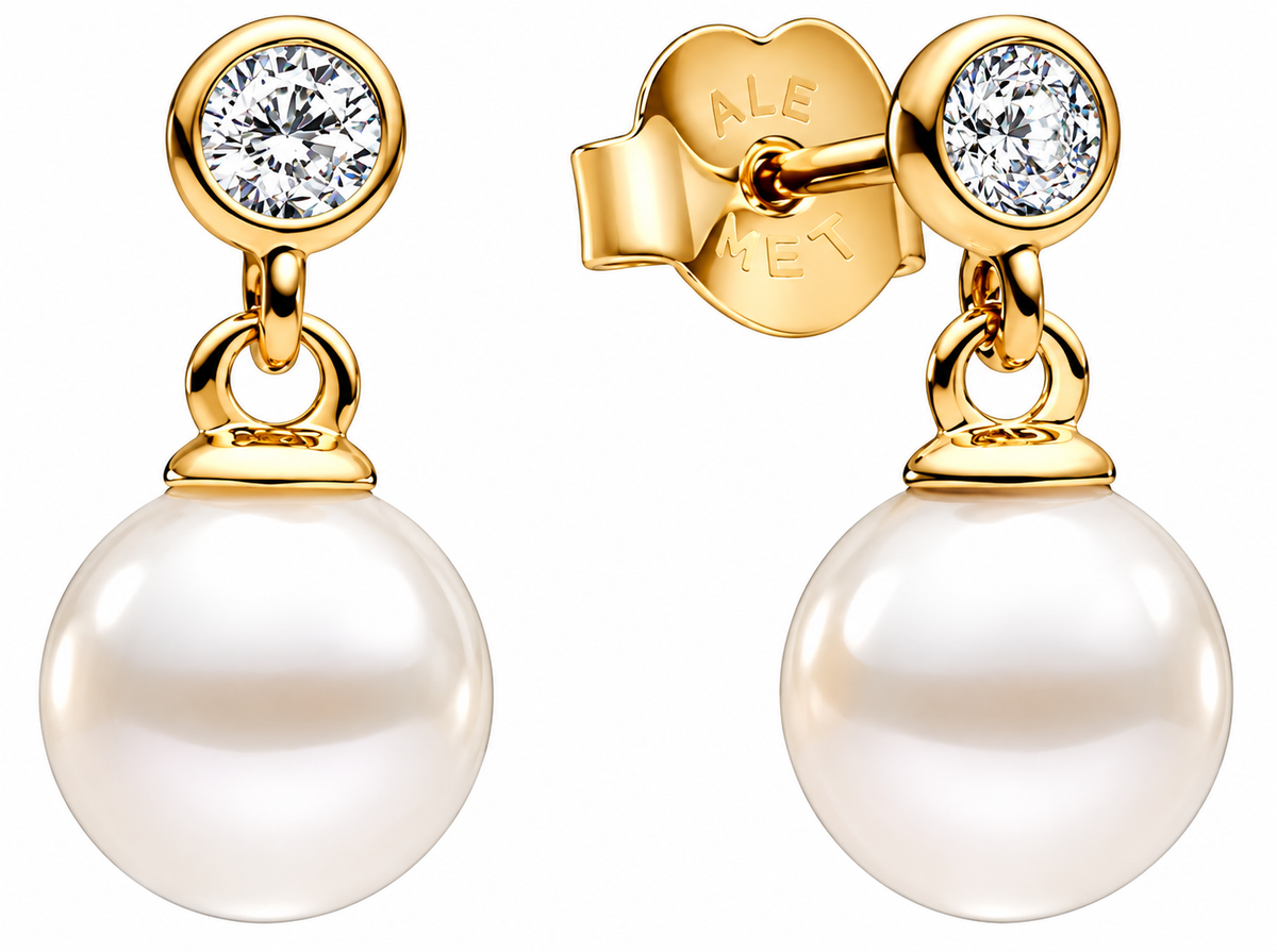 Treated Freshwater Cultured Pearl & Stone Drop Earrings S925