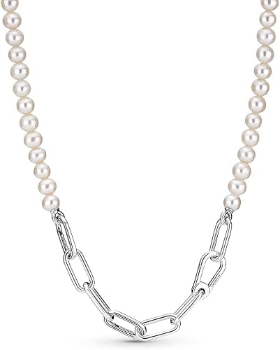 ME Treated Freshwater Cultured Pearl Necklace Sterling Silver S925