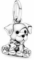 Sparkling Crystal Paw Print Dangle Charm