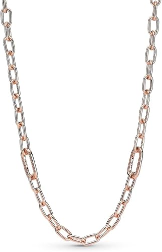 S925 ME Small-Link Chain Necklace 14k Rose Gold Plating