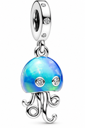 Blue Jellyfish Dangle Charm – Ocean Sea Life Bracelet Bead