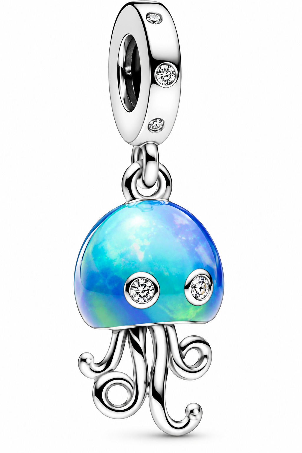 Blue Jellyfish Dangle Charm – Ocean Sea Life Bracelet Bead