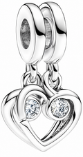 Forever & Always Splittable Dangle Charm Sterling Silver