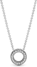 Sparkling Double Circle Pendant Necklace