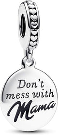 Don’t Mess with Mama Round Dangle Charm
