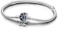 S925 Sparkling Moon Clasp Snake Chain Bracelet Sterling silver