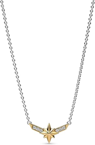 Marvel Captain Marvel Octogram Star Two-tone Pendant Necklace
