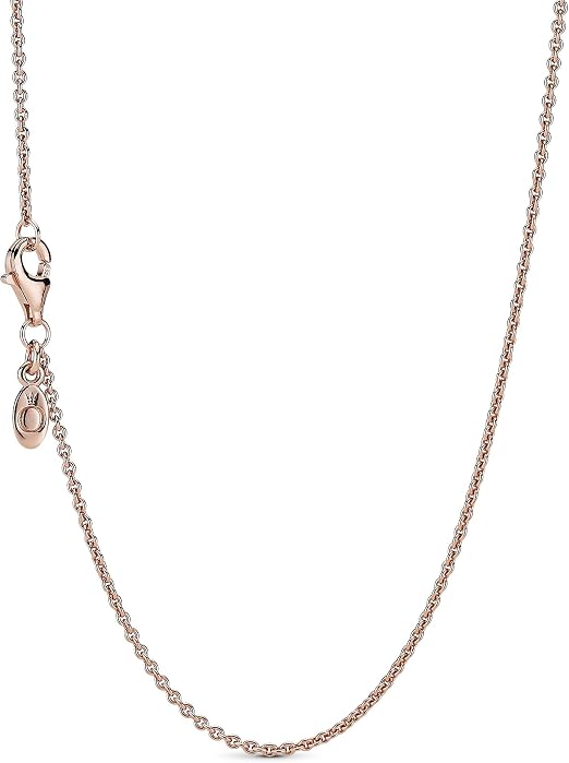 Curb Chain Necklace 14k Rose Gold Plating