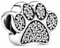 Sparkling Paw Print Charm