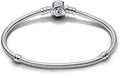 S925 Rose in Bloom Clasp Snake Chain Bracelet Sterling silver