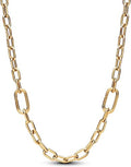 S925 ME Small-Link Chain Necklace 14k Gold Plating