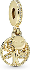 Sparkling Family Tree Gold of Life Dangle Charm