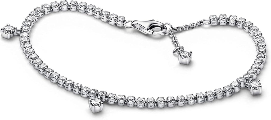 S925 Sparkling Drops Tennis Bracelet Sterling silver