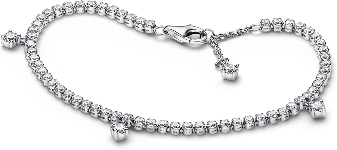 S925 Sparkling Drops Tennis Bracelet Sterling silver