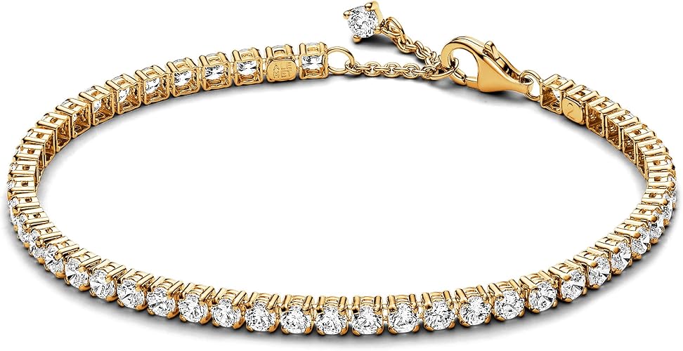 S925 Sparkling Tennis Bracelet 14k gold plating