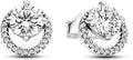 Elegant Round Solitaire Crystal Stud Earrings