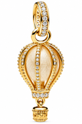 Gold Hot Air Balloon Dangle Charm