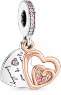 Entwined Infinite Hearts Double Dangle Charm