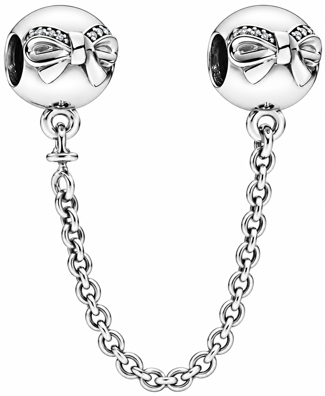 Bow Safety Chain Sparkling Ribbon Design