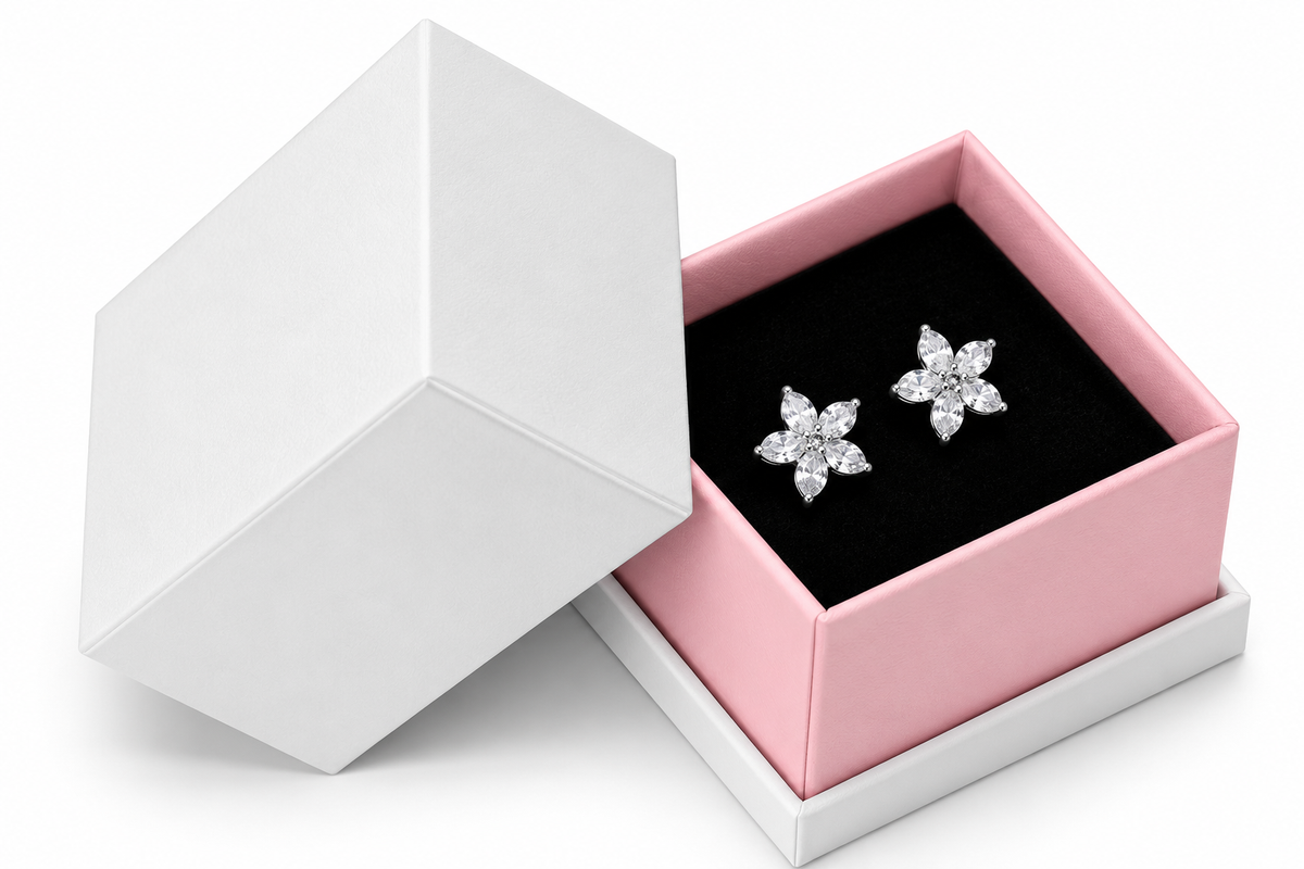 S925 Flower Stud Earrings