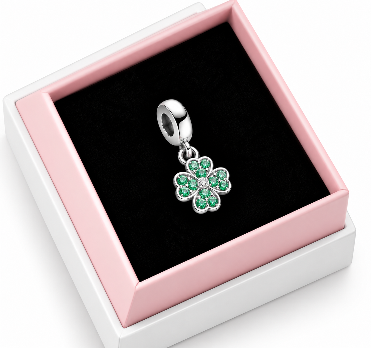 Four-Leaf Clover Dangle Charm