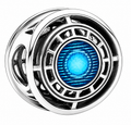 Marvel The Avengers Iron Man Arc Reactor Charm Sterling Silver