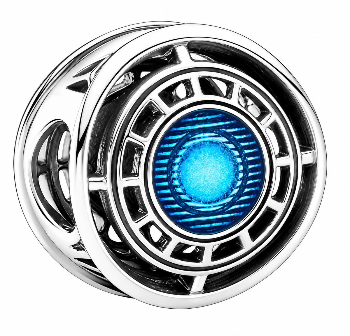 Marvel The Avengers Iron Man Arc Reactor Charm Sterling Silver