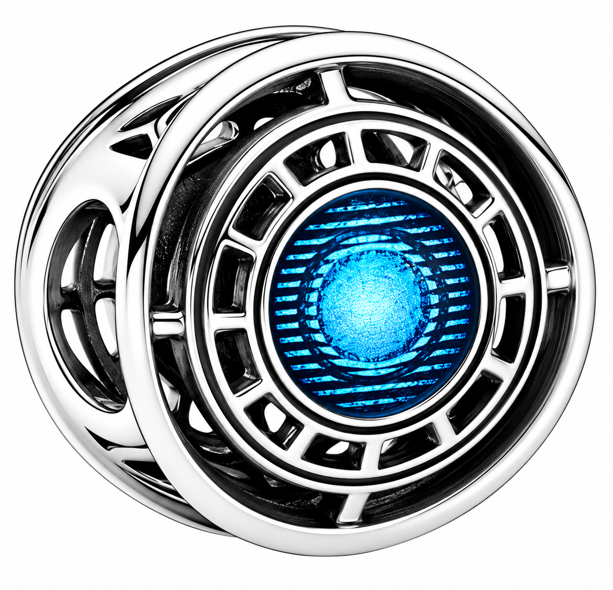 Blue Evil Eye Round Charm Bead – Sterling Silver Lucky Protection Bracelet Charm