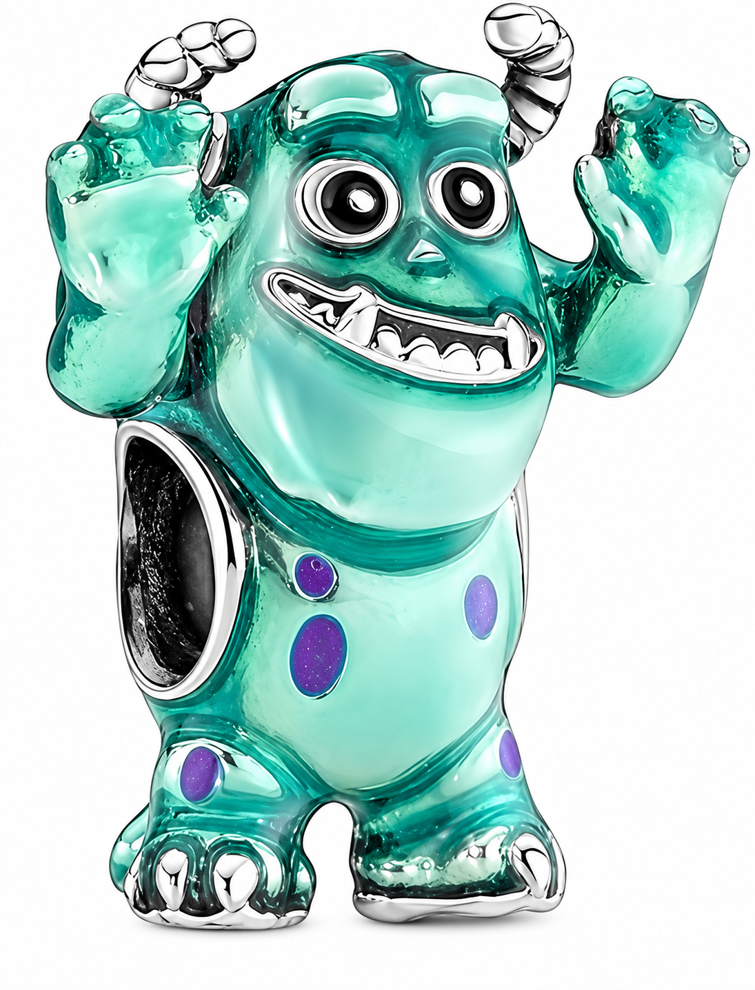Disney Pixar Monsters Inc Sulley Charm with Transparent Blue Enamel