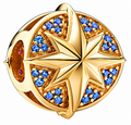 Golden Celestial Compass Star Charm