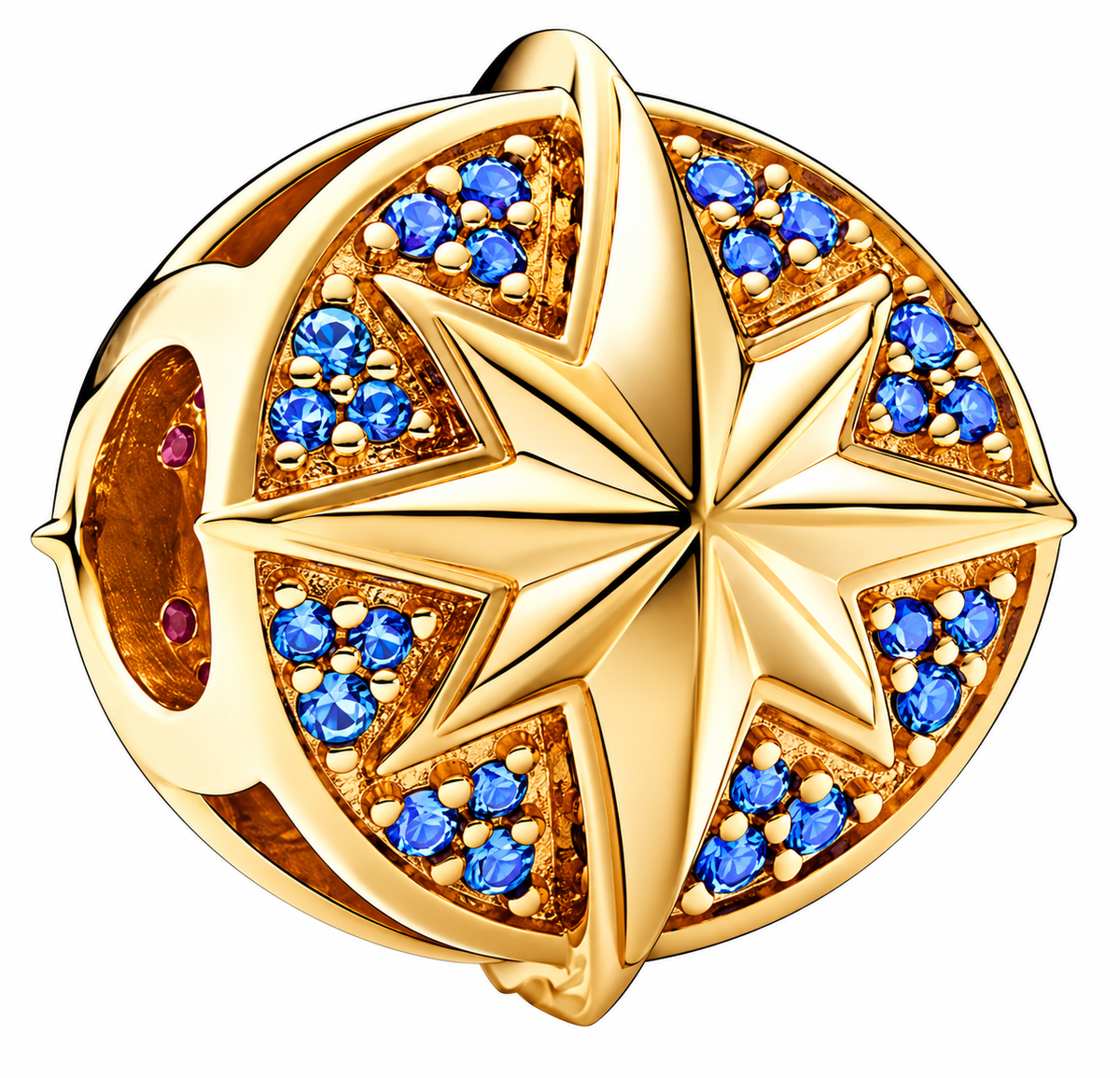 Golden Celestial Compass Star Charm