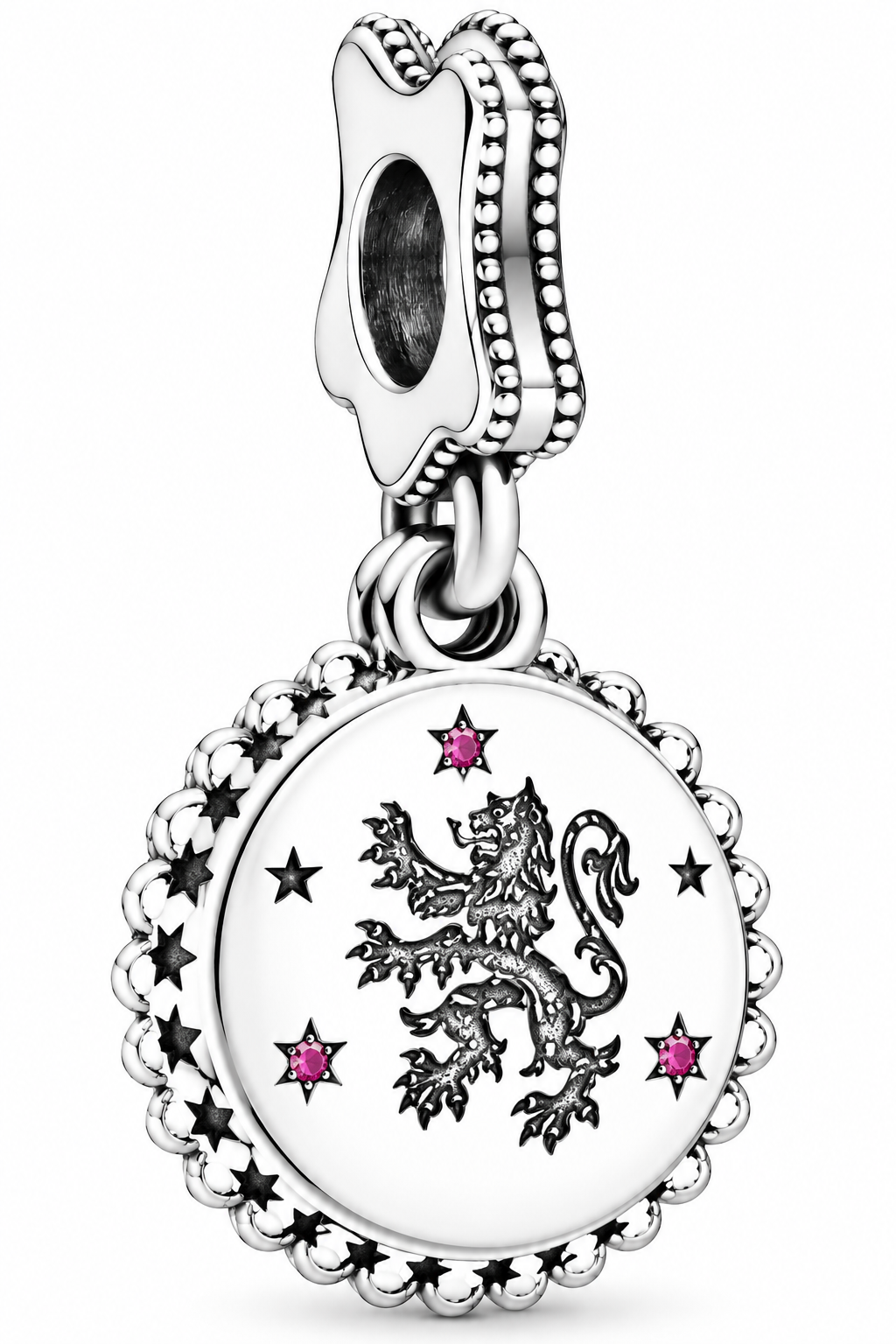 Heraldic Lion Dangle Charm – Royal Lion Crest Medallion