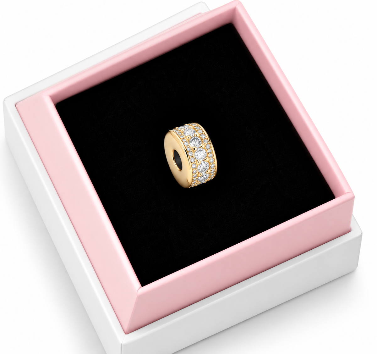 Sparkling Crystal Spacer Charm