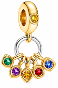 Golden Rainbow Gemstone Dangle Charm