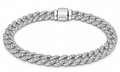 S925 Pavé Cuban Chain Bracelet Sterling silver