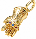 Marvel The Avengers Infinity Gauntlet Dangle Charm 14k gold plating