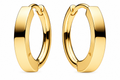 Gold Tone Signature I-D Hoop Earrings
