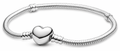 S925 Heart Clasp Snake Chain Bracelet
