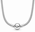 S925 Silver necklace with Round Clasp Sterling Silver