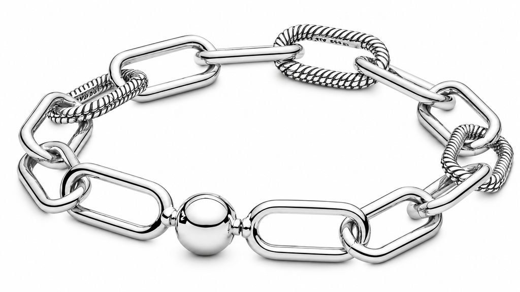 Elegant Sterling Silver Paperclip Link Chain Bracelet with Round Clasp