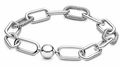 Elegant Sterling Silver Paperclip Link Chain Bracelet with Round Clasp