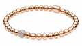 S925 Beads & Pavé Bracelet 14k rose gold plating