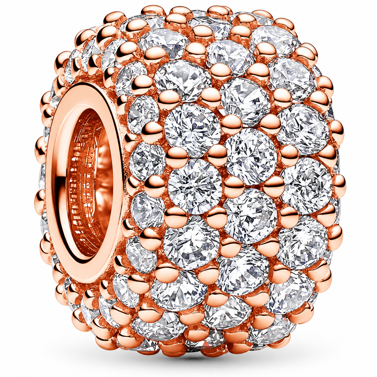 Sparkling Pavé Rose Gold Crystal Charm